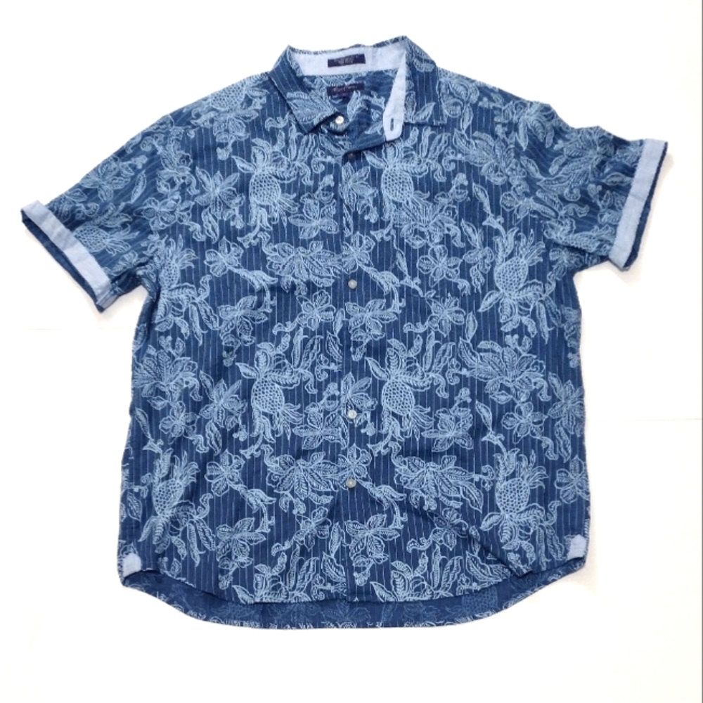 Alan Flusser Floral Print Men's XL Shirt